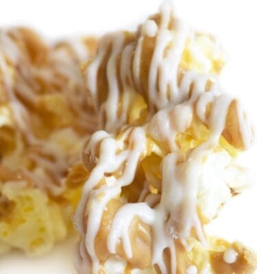 White Chocolate Peanut Butter Cup Popcorn